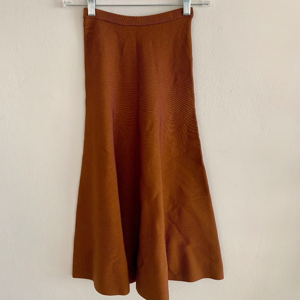 H&M Camel Midi Skirt